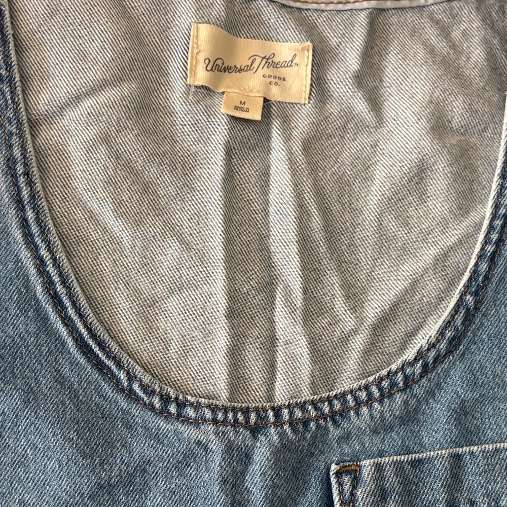 Universal Thread Light Blue Denim Scoop Neck Tank